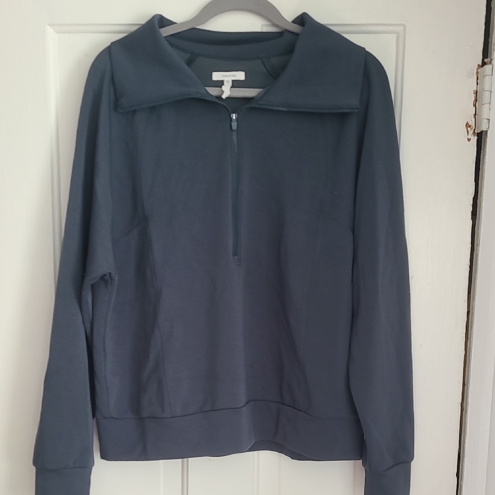 Maurices Blue Zip Up Sweater, L